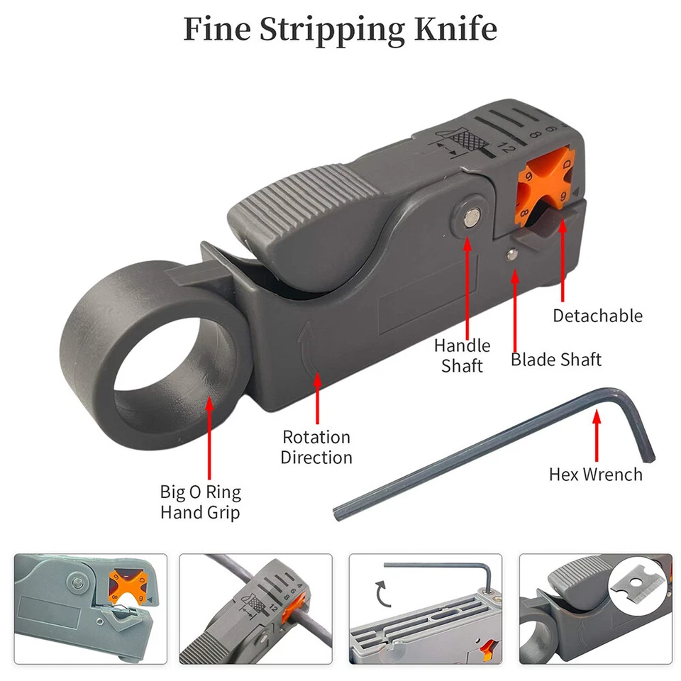 Cat7 Werkzeug Set Crimpzange Netzwerkstecker 10 Stecker RJ45 UTP Netzwerktester - Bild 4 von 4