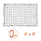 Bungee Cargo Net Stretch 4'x6' to 8'x12' for Trailer Pickup Truck Rooftop Black
