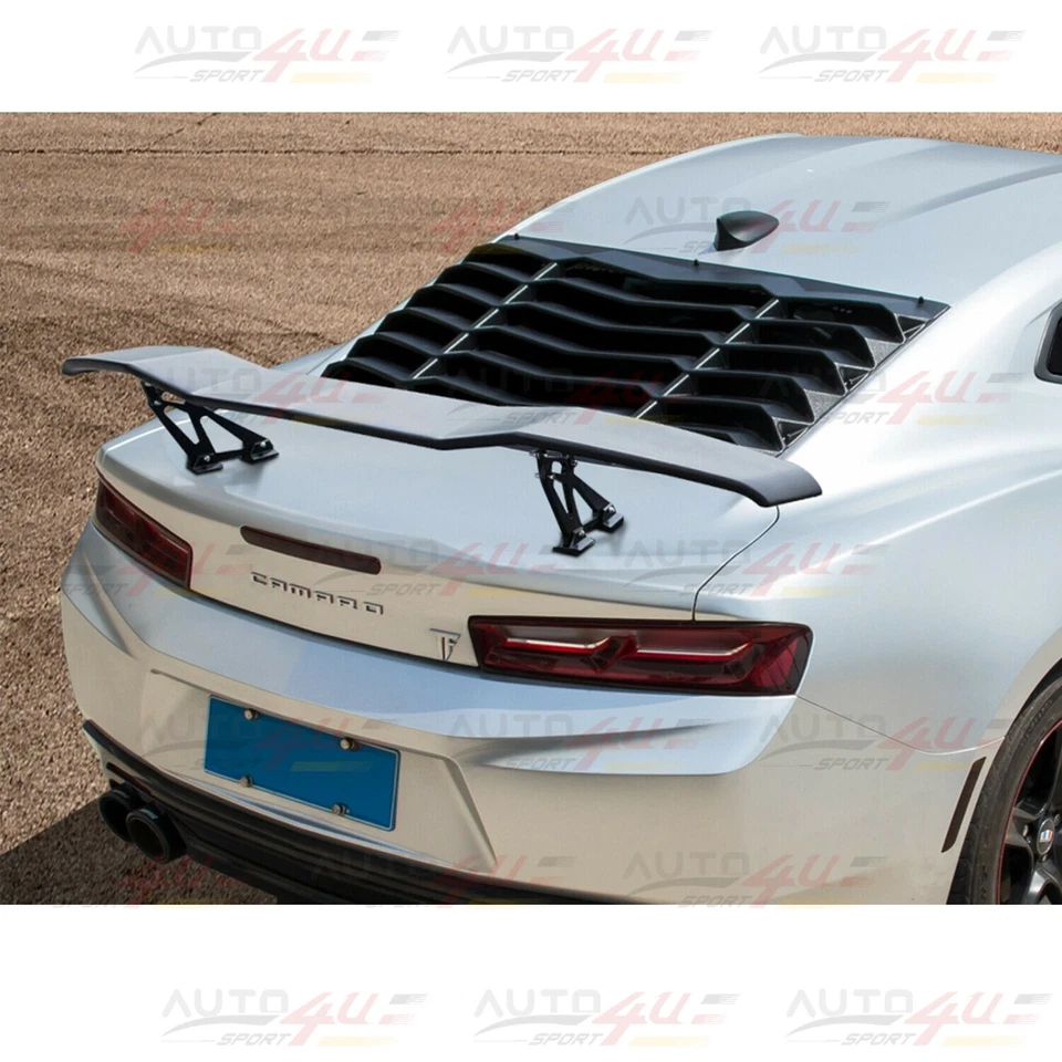 Fits Chevrolet Camaro GT Lambo Style Glossy Black Rear Racing Trunk Spoiler Wing - Image 2 of 4