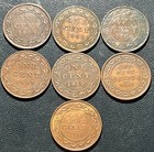 (7) 1902-1912 Canada Large One 1 Cent Penny Canadian Foreign World Coin Lot.