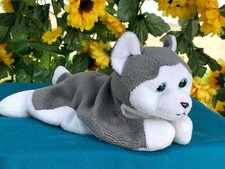 Blue Eyed Husky Puppy Dog 8" Plush Stuffed Animal Toy