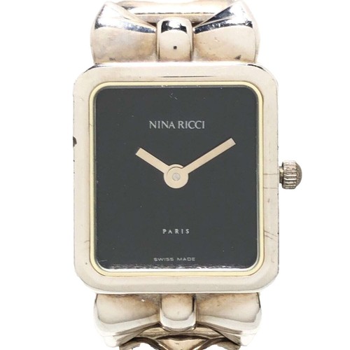 Nina Ricci 4N20 0540 R Women's Diamond Accent Gold Silver Quartz