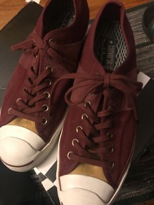burgundy and gold converse