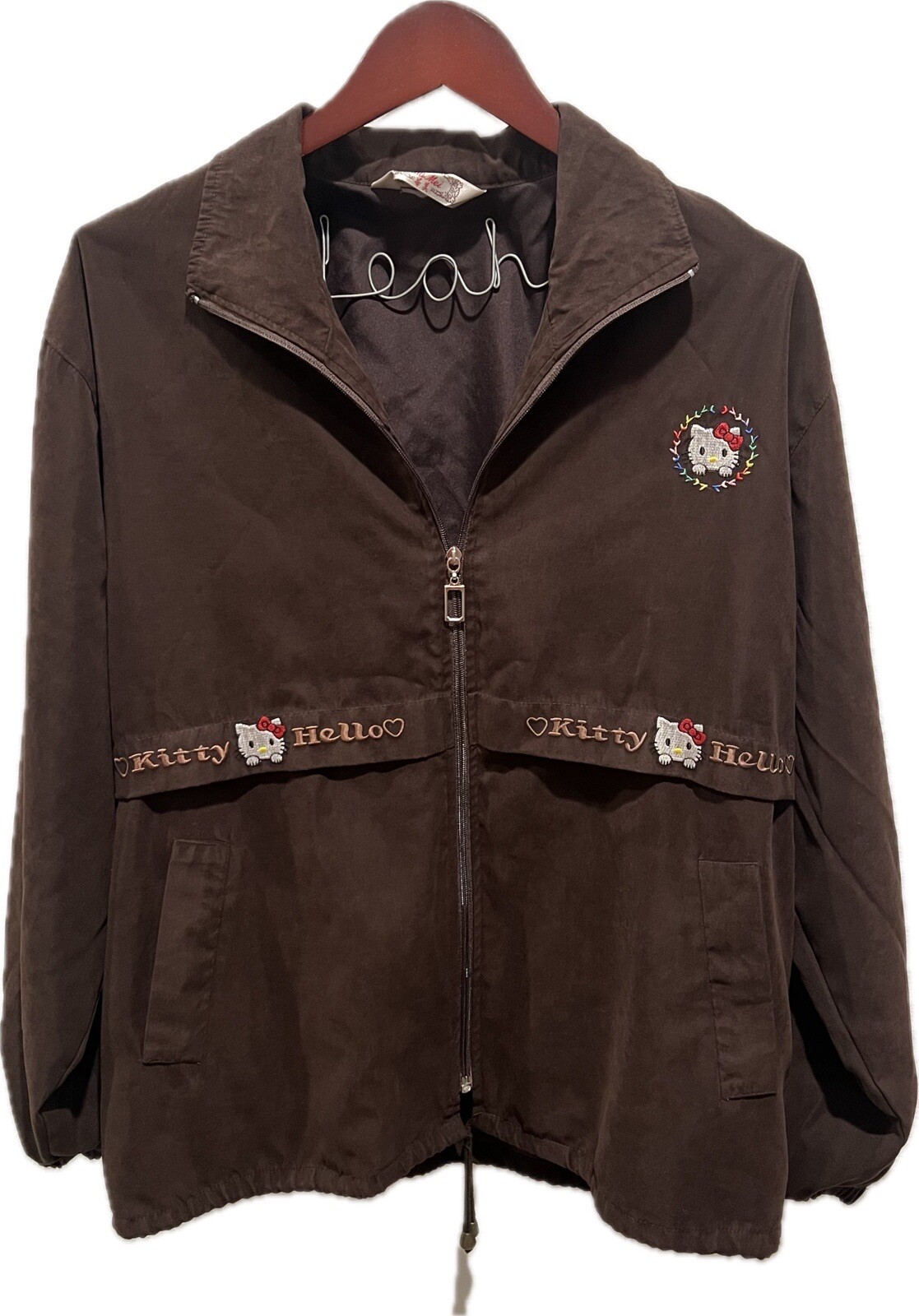 Hello Kitty Brown Windbreaker Jacket Vintage 90’s… - image 2