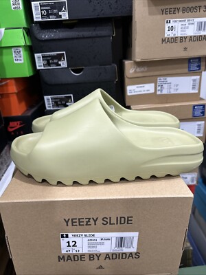 adidas gazelle silver green womens Yeezy Slide Flax 8