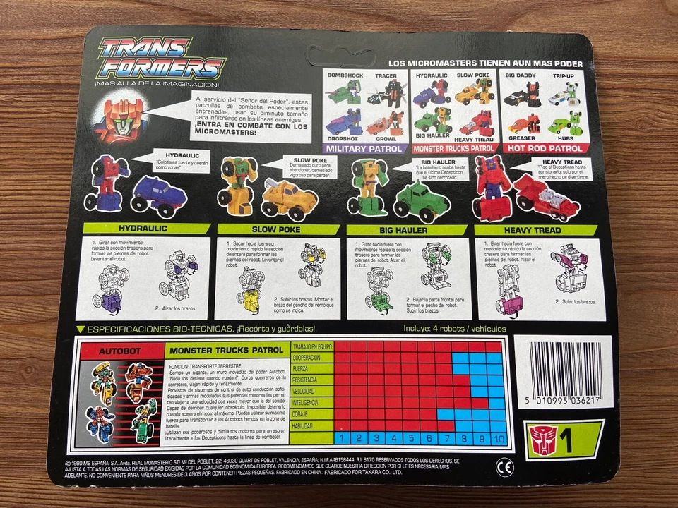 Transformers G1 1990 MONSTER TRUCKS PATROL MOSC micromasters hasbro MB - Image 4 of 4