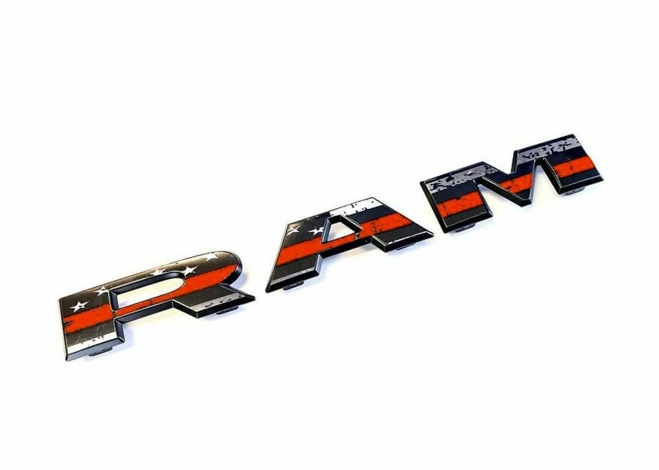 Regular Dealer Thin Orange Line American Flag Grill Emblem For Overlay Decal Em Regular Dealer Thin Orange Line American Flag Grill Emblem For Overlay Decal Em