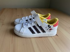 ADIDAS X DISNEY GRAND COURT MICKEY MOUSE HOOK LOOP SHOES Sneakers KIDS SIZE 3