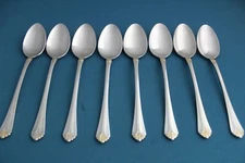 8 Teaspoons Towle SANTA BARBARA GOLD 18/8 Golden Korea 6 1/2"