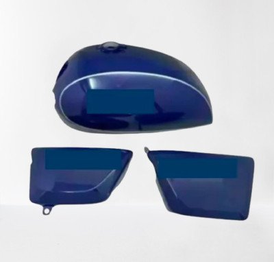 PASSEND FÜR NORTON COMMANDO INTERSTATE BLUE STAHL BENZINTANK MIT SEITENWAND