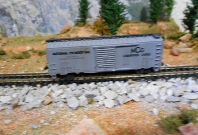N Scale: Minitrix National Cylinder Box Car #3201, Vintage Model Railroad Train