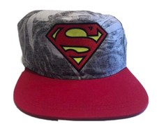 Superman Hat Cap Youth Neon Yellow Red Snapback Adjustable