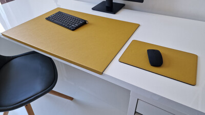 Schreibtischunterlage Kantenschutz Mauspad Sanftlux Kunst Leder 12 Farben 3 Gr.