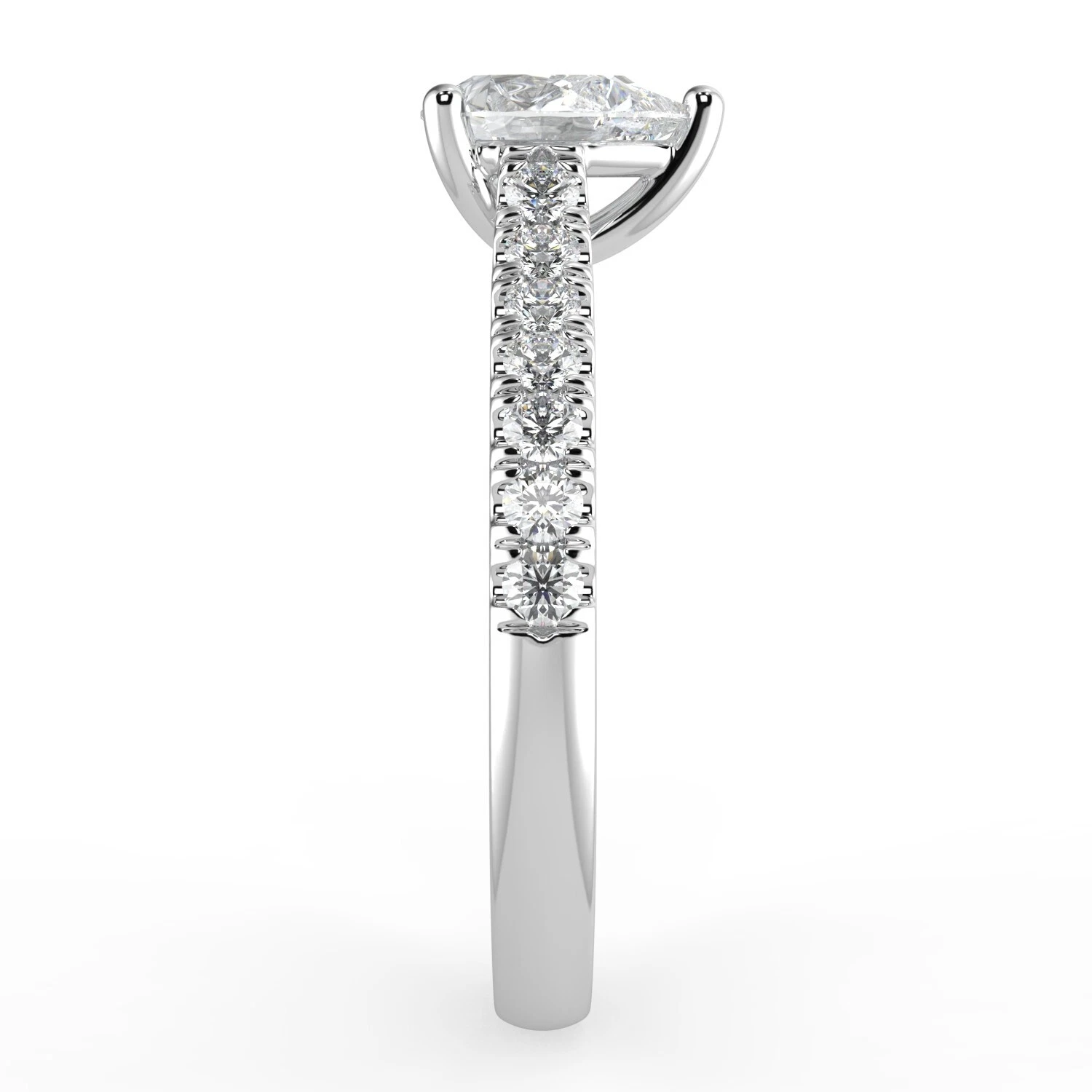 Certified VS1 3.00Ct Pear Diamond Engagement Ring 14k Gold Lab Grown image-4