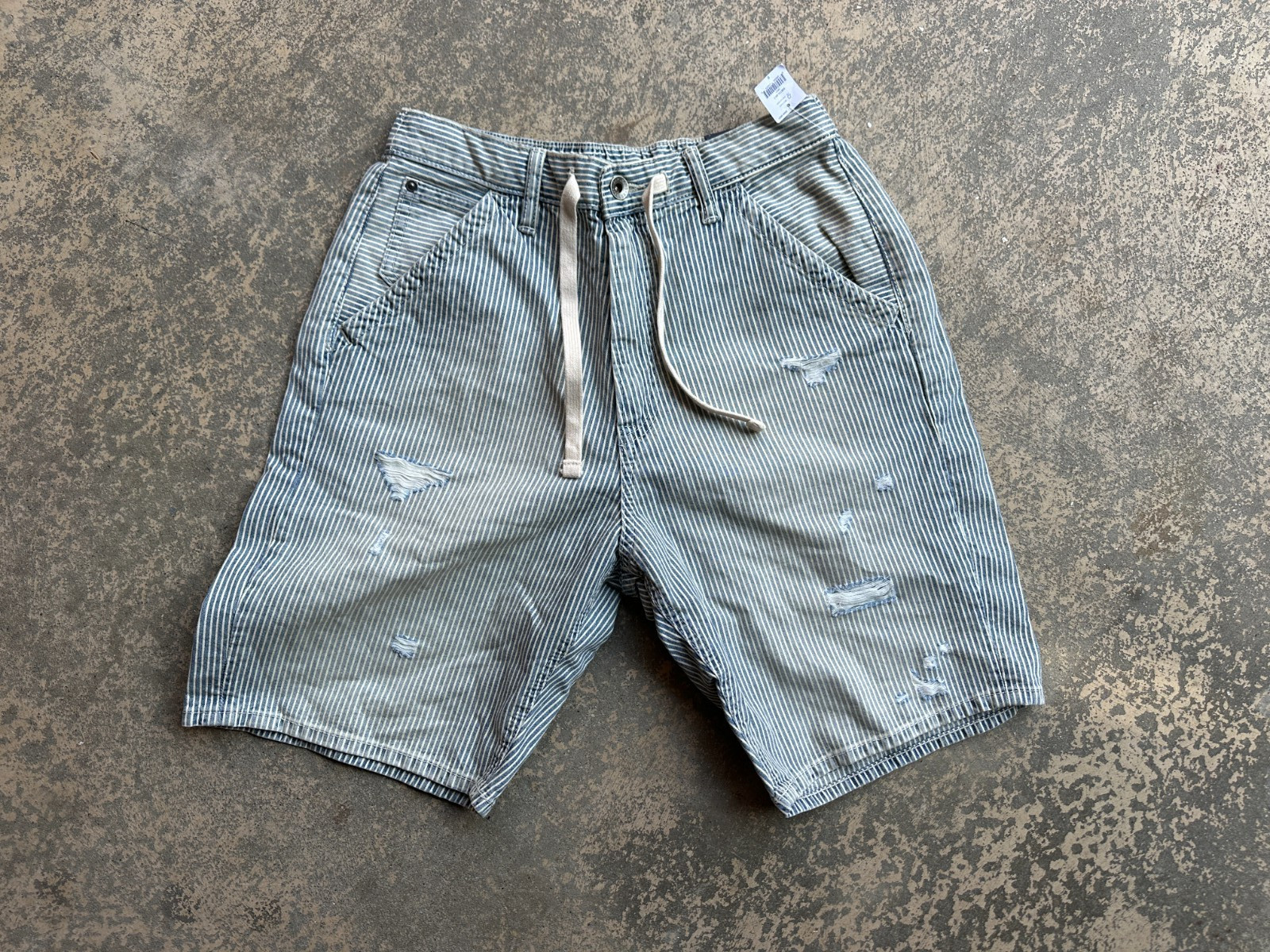 Rare NWT Vintage Gap Workforce Hickory Striped Distressed Shorts