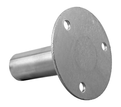 Galvanized Steel Canopy Foot Pad - Fits 1-5/16" & 1-11/16" Pipe, 4.75" Base, 4.5" Tall
