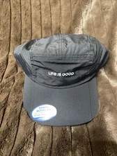LIFE IS GOOD WOMENS ACTIVE Fit  HAT CAP Black UPF 50 FAST FREE SHIPPING!!!