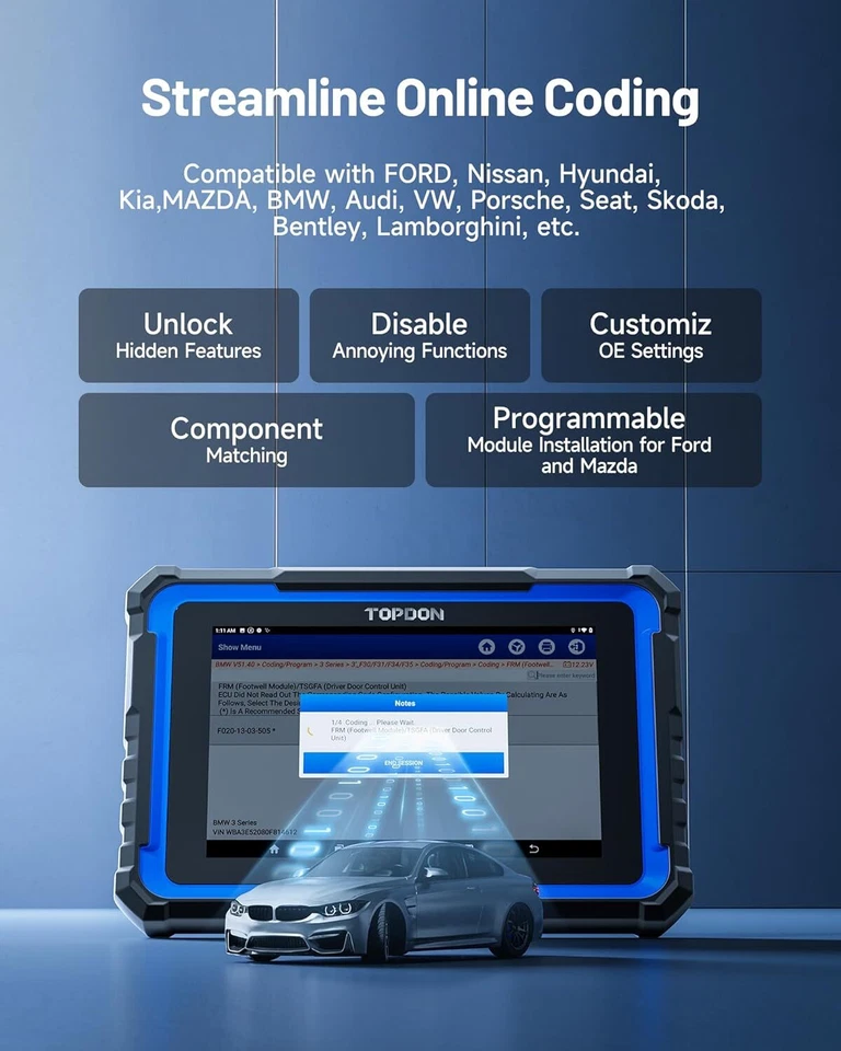 🔥2025 TOPDON Phoenix Nano 32+ OBD2 Scanner OE-level All System Diagnostic Tool Foto 3 de 4