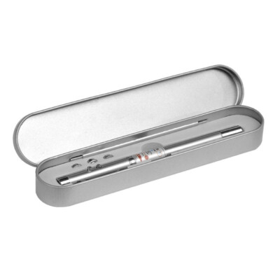 POINTER 4 in 1 Multifunktions-Kugelschreiber mit Pointer Stift Kuli silber