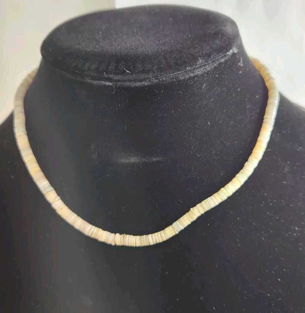 Puka Shell Neckalce Round Disk Shells Barrel Clas… - image 5