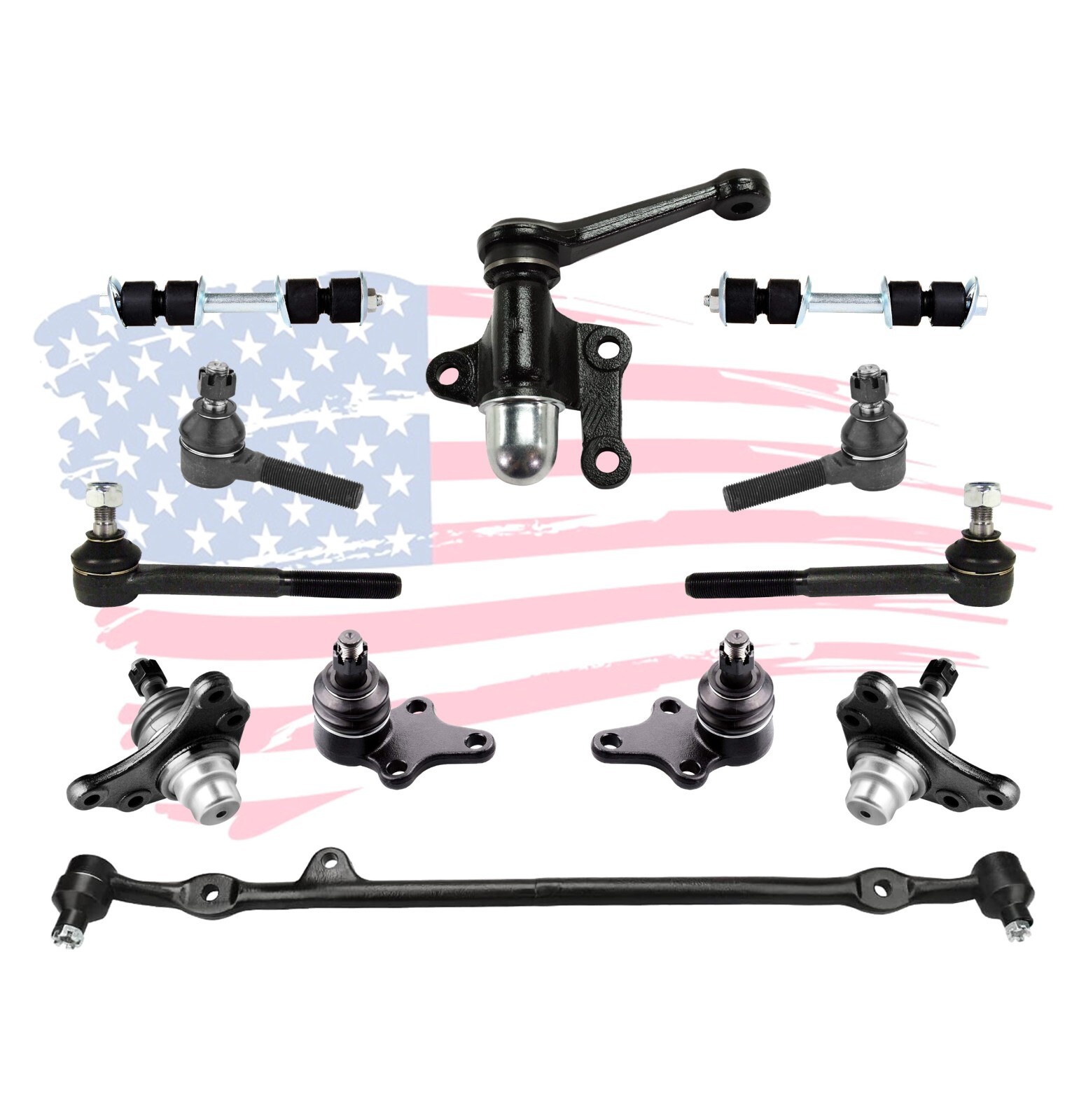 Front Tie Rods Sway Bars Ball Joints Center Link Idler Arm for RWD