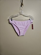 Ninety-Nine Juniors Purple Checkered Bikini Swim Bottom Size Large
