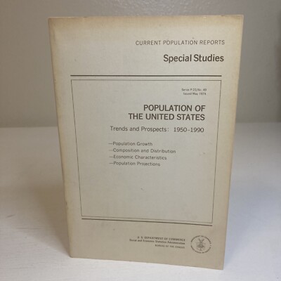 Population Of The United States Series P-23, No.49 Current Population Reports Sp
