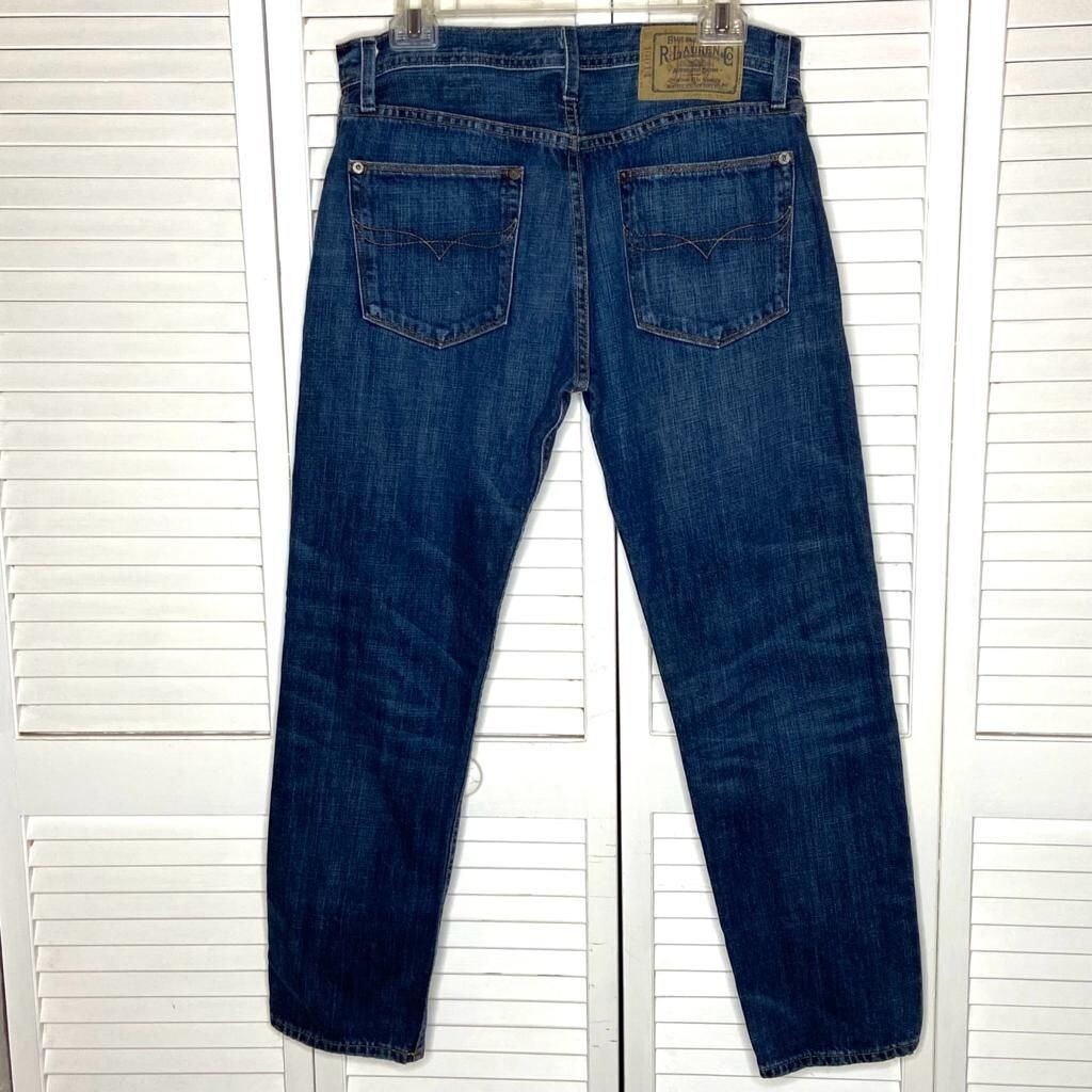 RALPH LAUREN Blue Label Prescott 208 Straight Leg Distressed Boyfriend  Jeans 28