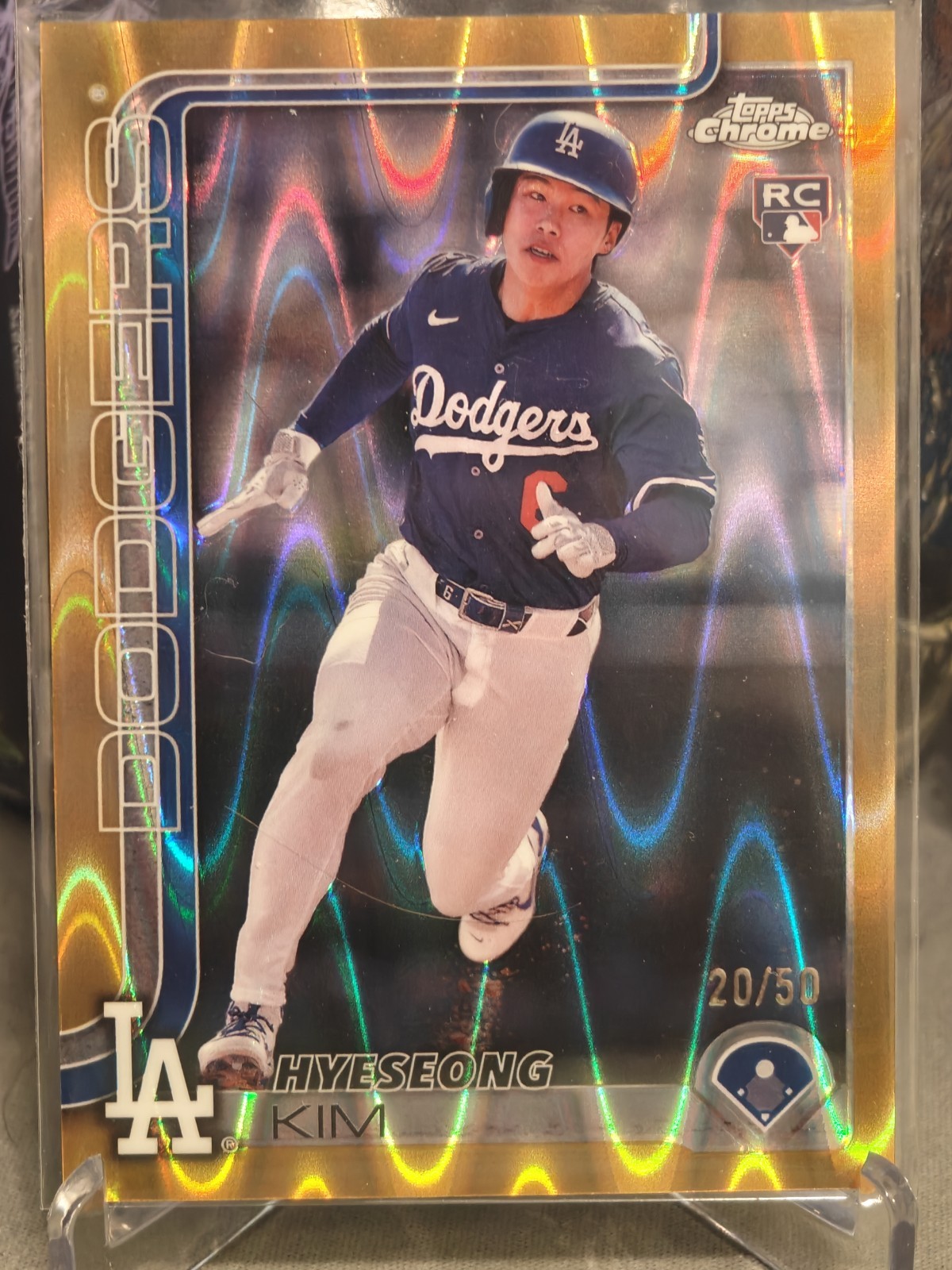 2025 Topps Chrome - Hyeseong Kim #152 Gold RayWave Refractor /50 (RC)