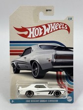 Hot Wheels 1969 Mercury Cougar Eliminator White Vintage Muscle HRR26 New 2/8
