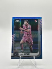 Lionel Messi 2025 Topps Chrome MLS 129/150 Blue Refractor Inter Miami #10
