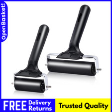 2Pcs Rubber Roller Brayer Rollers Hard Rubber 4" and 2.2 Inch for Print Making
