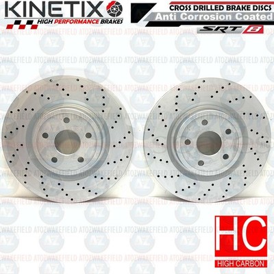 FÜR JEEP GRAND CHEROKEE 6.4 SRT8 HEMI 5.7 QUER GELOCHTE BREMSSCHEIBEN HINTEN 350mm
