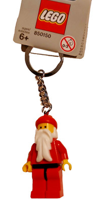 LEGO 850150 Schlüsselanhänger Weihnachtsmann (Santa Claus) - RAR Vers. Graues Etikett