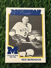 1991 College Classics Michigan Wolverines Card Red Berenson Michigan Wolverines