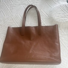 Everlane Cognac Brown Italy Leather Tote Large The Market Bag, Pre owned Good