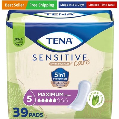 TENA Sensitive Care Maximum Absorbency Incontinence Pads for Women, Bladder C...