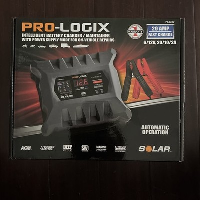 Solar Pro-Logix 6/12V 20AMP Intelligent Battery Charger/ Maintainer (PL2320)