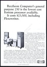 1965 Raytheon 250 Fortran II computer photo vintage print ad