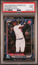 2024 Bowman Sapphire Black /10 Fernando Cruz PSA 9