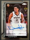 Dylan Harper 2025 Topps Chrome Rookie Autograph #TCAR-DH Auto RC Spurs