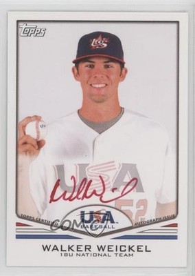 2011 Topps USA Baseball Team Red Ink 83/99 Walker Weickel #USA-A67 Auto 05ks