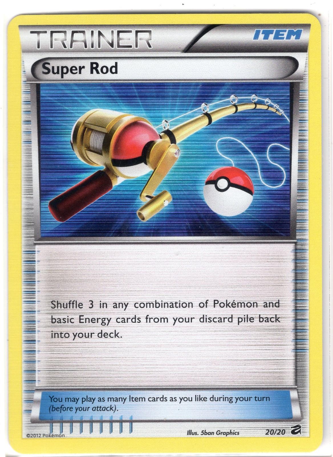 Super Rod 20/20 Holo Rare Dragon Vault Pokemon Near Mint