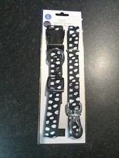 Plomb et collier pour chien BNWT, noir, 100 cm, nylon rembourré, clip coulissant en métal, taille L