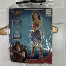 DC Comics Wonder Woman Costume Complete Outfit, Polyester, Blue/Red/Gold, M 477