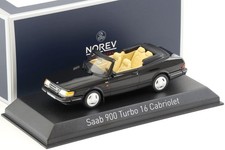 1:43 NOREV Saab 900 Turbo 16 Cabriolet 1992 Noir