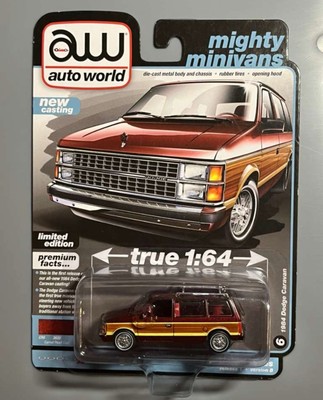 Auto World 1984 Dodge Caravan Mighty Minivans red hot wheels