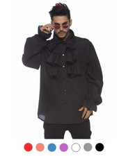 Brand New Ruffle Front Shirt Leg Avenue 86688