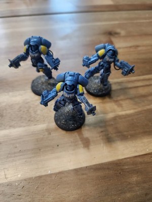 Warhammer 40k 3x Space Marine Inceptors Painted And Based. Space Wolves.