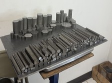 12L14 Steel Short Bar Lot – Round,Hex,Square – 170 PCS – 36.25 LBS – CNC Machine